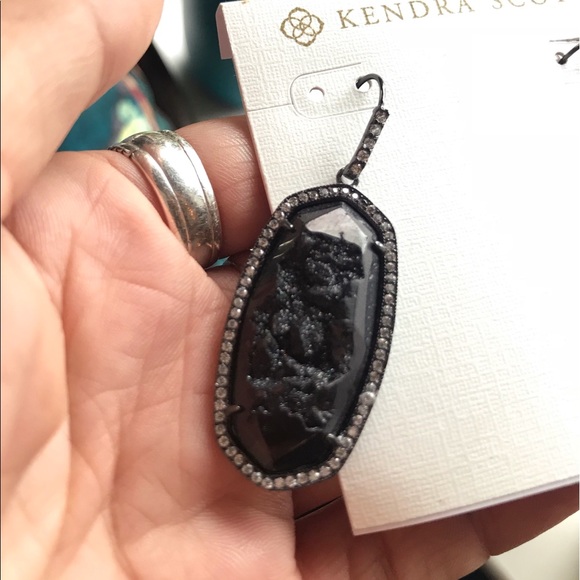 Kendra Scott Luxe Ellens in Black Drusy - Picture 3 of 3